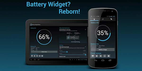 Aplicaciones para ahorrar batería - Battery Widget Reborn