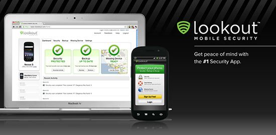 Apps para localizar móviles - Lookout Mobile Security