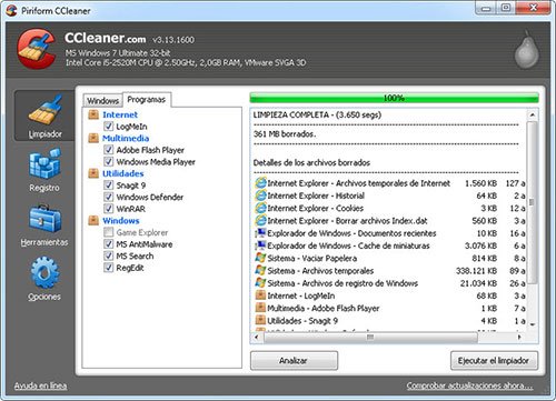 Los mejores programas para limpiar Windows - CCleaner