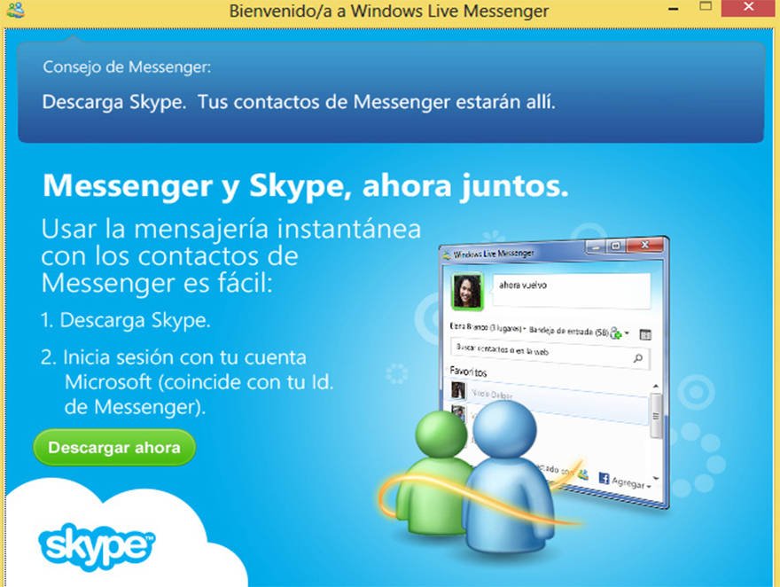 Messenger se fusiona con Skype